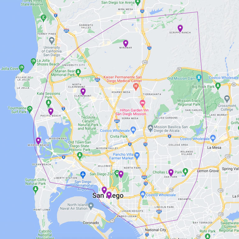 san diego map